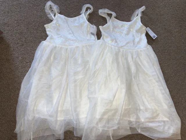 Twin Girls H&M Party Occasion Dresses 6-7 Years New