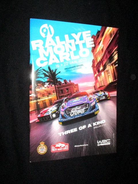 Programme Rallye Monte Carlo Officiel Monaco ACM 1988 presse