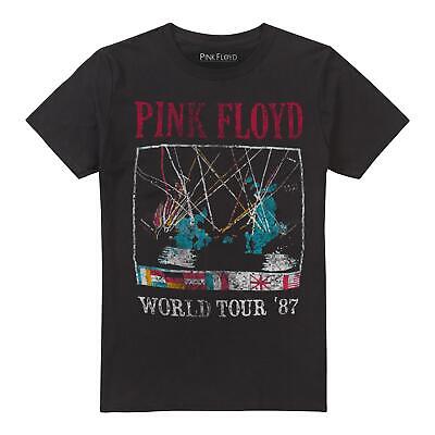 Pink Floyd Mens T-shirt World Tour 1987 Cotton Band Tee S-2XL Official