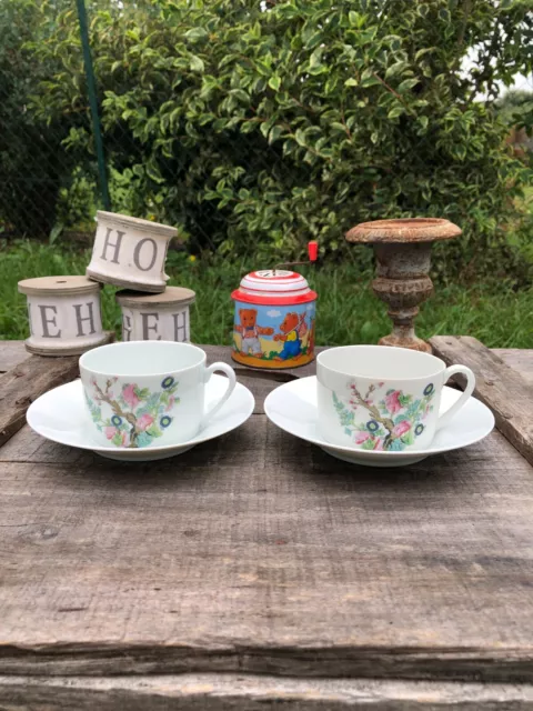 Tasses, sous tasses - Porcelaine de Limoges A.Vignaud