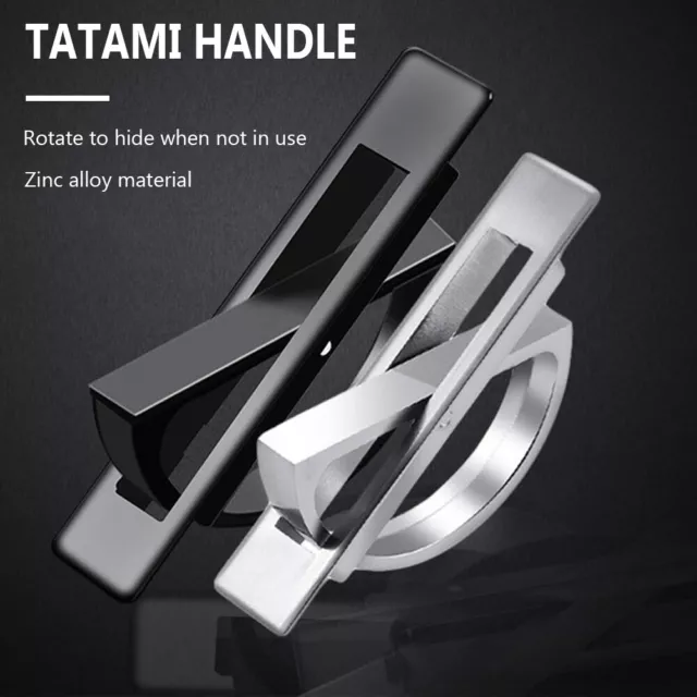 Cabinet Zinc Alloy Recessed Door Handle Tatami Hidden Handle Flush Pull Cover