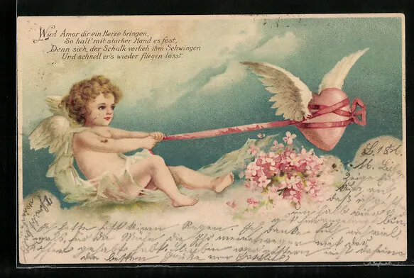 Ansichtskarte Wird Amor dir ein Herz bringen... 1903