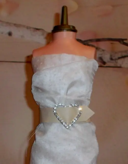 DOLL belt! CREME heart Rhinestone Custom made for Cissy, Revlon & 18"-20" dolls