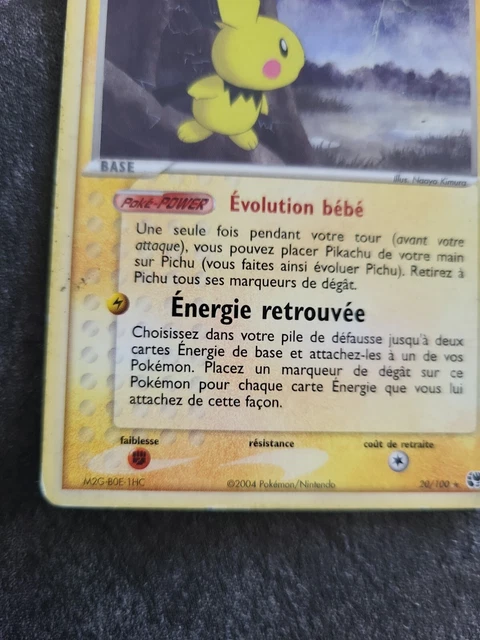 PICHU 20/100 Block EX Sandstorm NM Pokemon Card - Near Mint 6