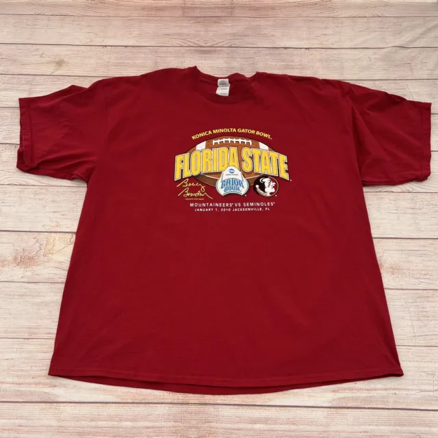 Florida State 2010 Konica Minolta Gator Bowl Red T-Shirt Size 3XL