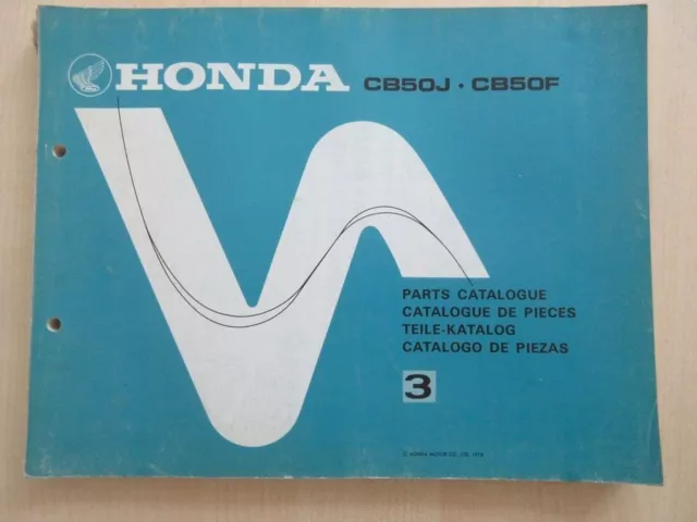 Honda CB 50 J F Ersatzteil Teile Katalog Parts List Catalog 1978