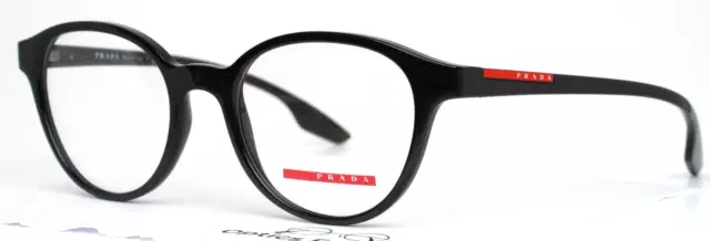 PRADA VPS01M 1AB-1O1 Black Womens Round Full Rim Eyeglasses 50-19-145 B:44