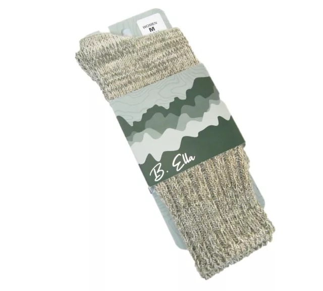 B. Ella Ladies Merino Wool Blend Boot Socks Sierra Spacedye Moss Green - NEW