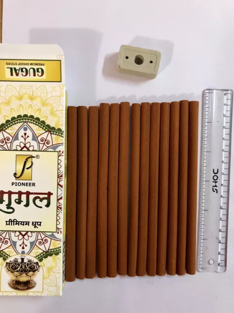 PREMIUM GUGAL GUGGUL DHOOP Bastoncini da 100 g, 13-14 pz, 6 pollici di...