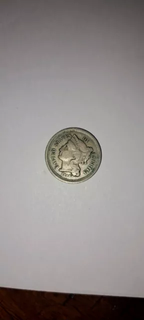 1866 3CN Three Cent Nickel US Coin
