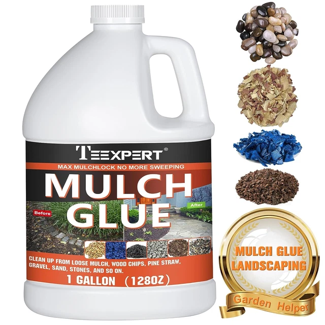MULCH GLUE-1 GALLON/4 Litre Mulch Glue for Landscaping, Ready to Use ...