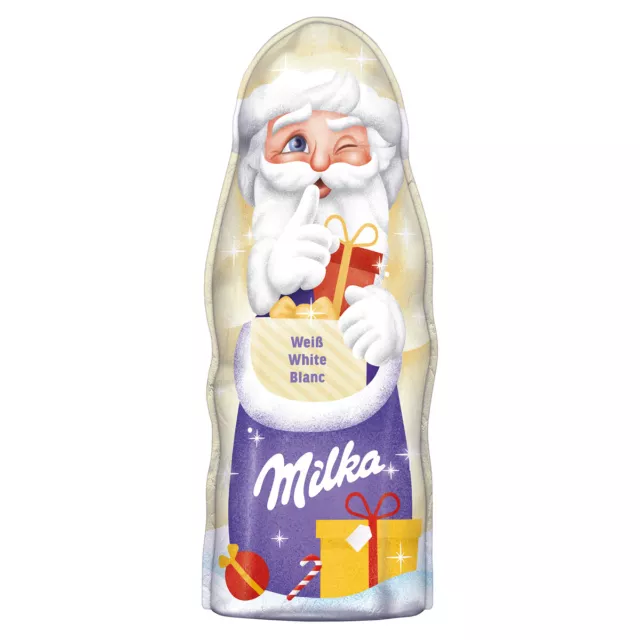 Milka Père Noël Blanc Chocolat Alpenmilchschokolade 90g