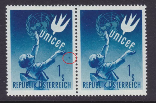 Ö.1949 ANK.Nr.945 II Abart Plattenfehler"Druckzufälligkeit"postfrisch**