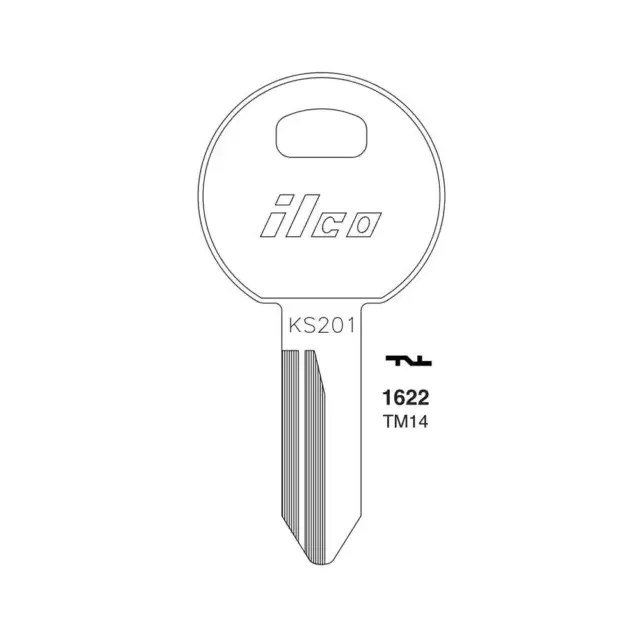 ILCO Fits for 1622 Trimark Commercial Key Blank - TM14 - TRM-10D (10 Pack)
