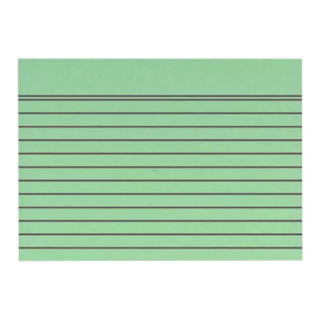 100 Karteikarten DIN A6 grün liniert