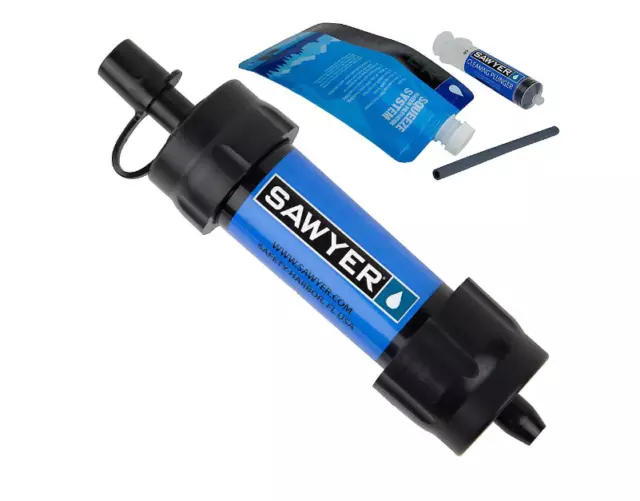 Sawyer Mini Wasser Filtration System SP128,  blau Wandern, einzeln,Camping etc