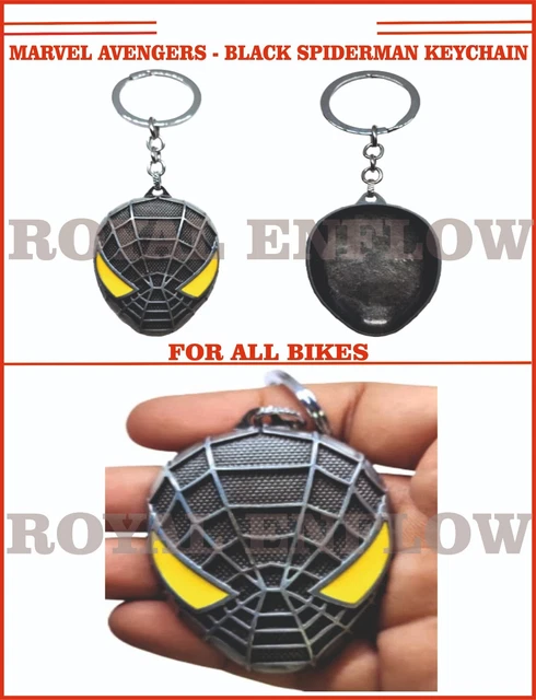 Marvel Avengers - Black Spiderman Keychain for All Bikes - Express Shipping