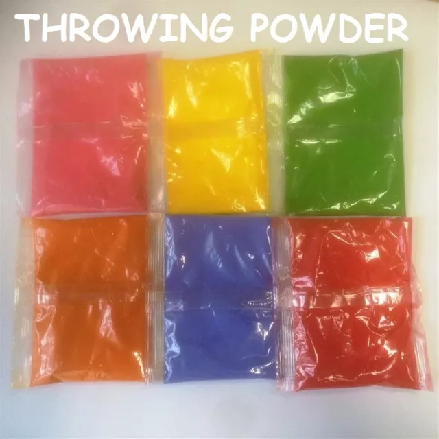 6 X 120Gm Bags Holi Festival Colour Run Throw Powder Bright Colours 6 X Ass Cols 2