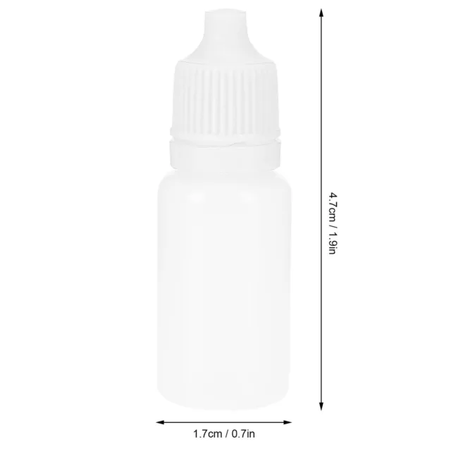 (White)Dropper Bottle 5ml Eye Liquid Bottle Dropping Bottles 50Pcs Empty Eye