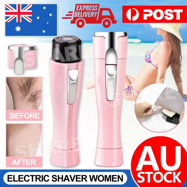 Women’s Facial Electric Shaver Hair Remover Trimmer Body Face Leg Bikini Armpit@