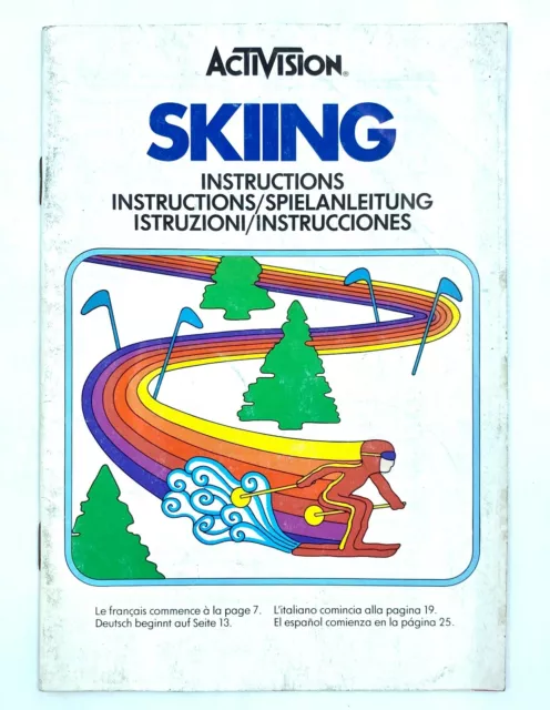 Anleitung Spiel Atari Skiing Gebrauchsanweisung, Instruction Booklet Pal Eur