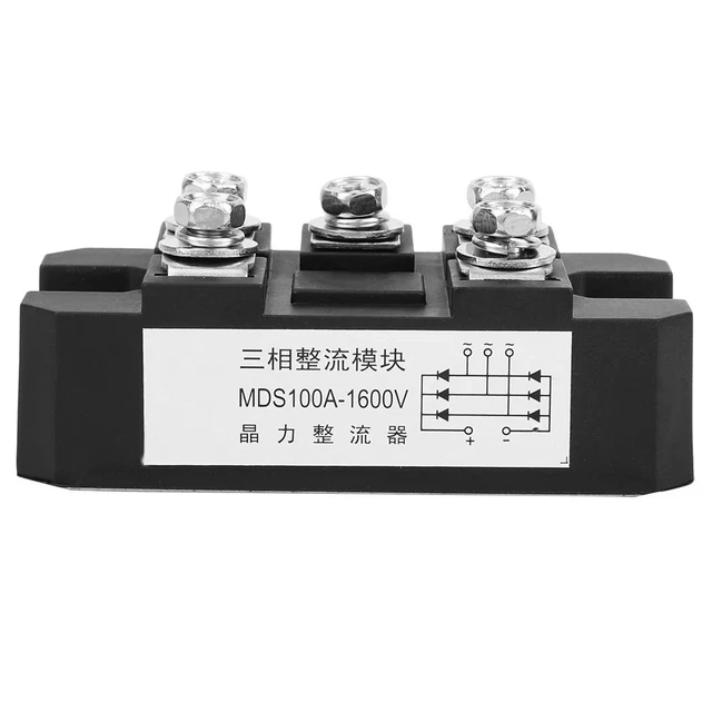 .MDS-100A 1600V 5 Terminals 3 Phase Full Diode Module Bridge Rectifier ...