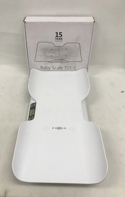 Eono Babywaage mit sicherer und komfortabler Wiegefläche, bis 30 kg - Weiss