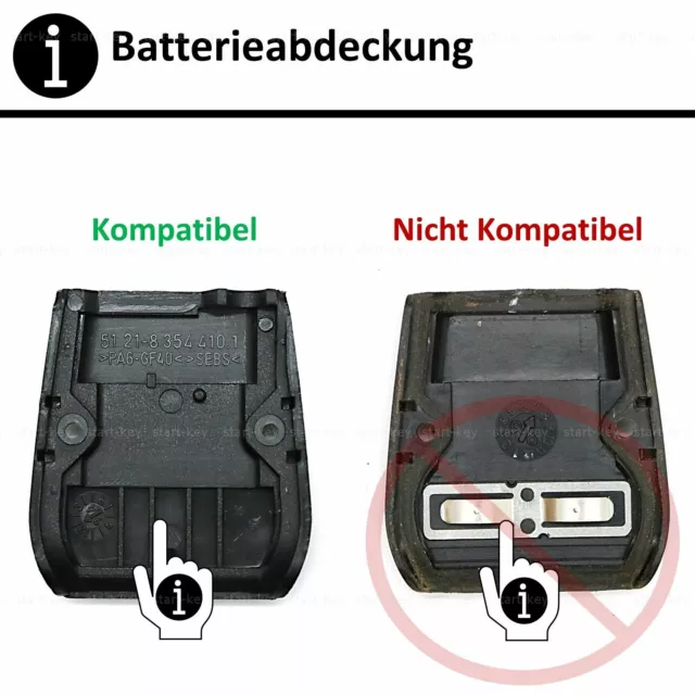 Funk Schlüssel Gehäuse inkl.fräsen für Bmw E38 E46 E39 E36 E31 E23 E32 HU58/HU92 3