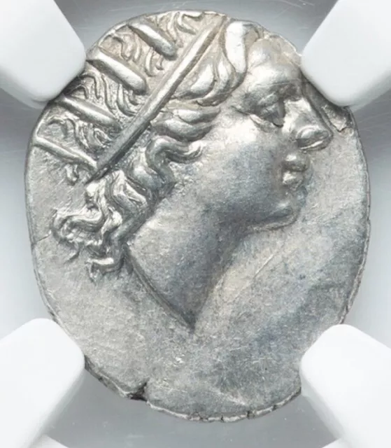 NGC XF Caria Isle Island of Rhodes 88-84 BC, Carian Greek AR Drachm Silver Coin