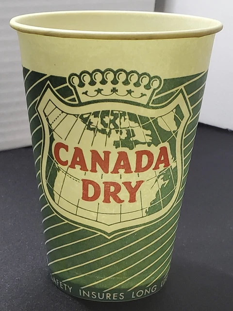Vintage  Canada Dry Soda Dixie Cup Ginger Ale