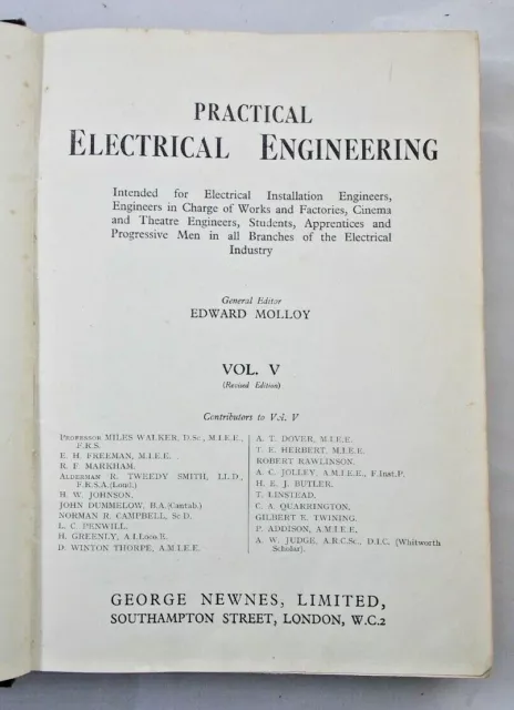 Praktische Elektrotechnik Vol V von Edward Molloy undatiert