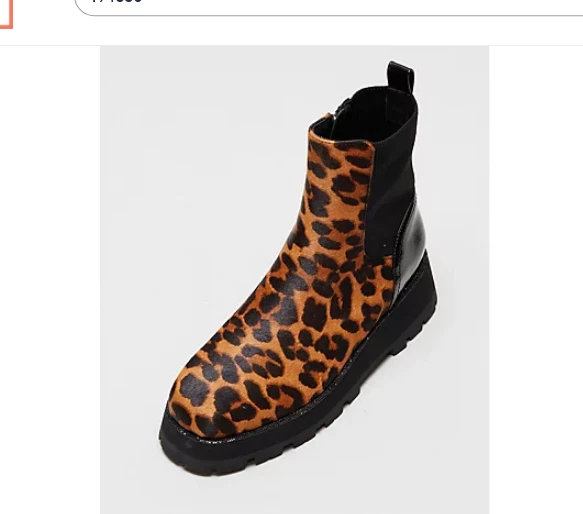 Moda in pelle leopard print boots cheap
