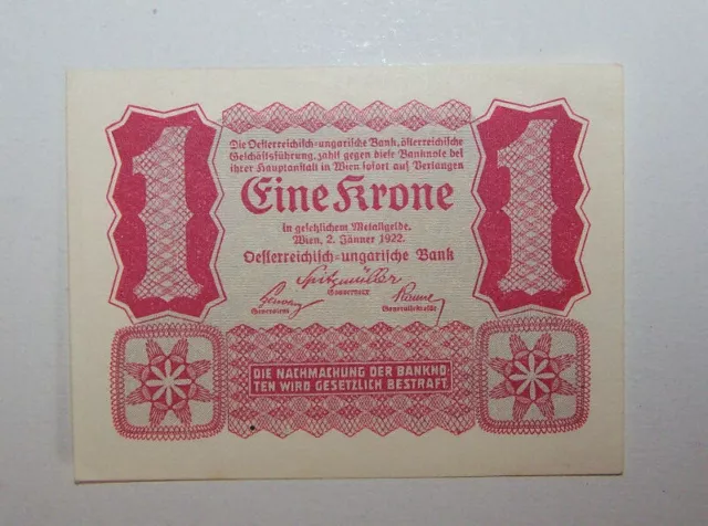 Autriche - Osterreich - Billet Banknote - 1 Krone - 1922