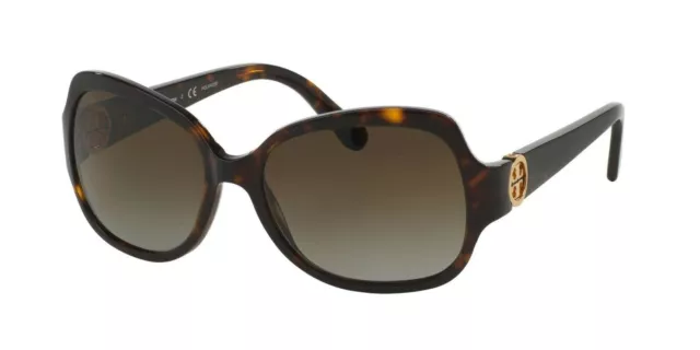Tory Burch  0TY7059 1378T5 Women's Polarized Dark Tortoise Sunglasses