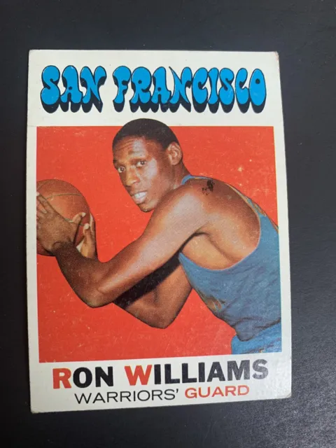 1971-72 Topps Basketball #38 Ron Williams EX- Soft San Fran Warriors W. Virginia