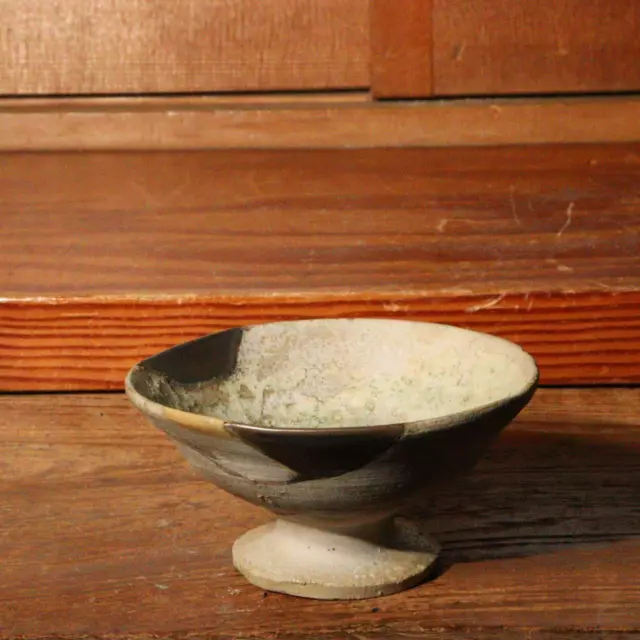Japanese Antique Ko Seto ware Sake cup Natural glaze Kamakura period PCP170 3