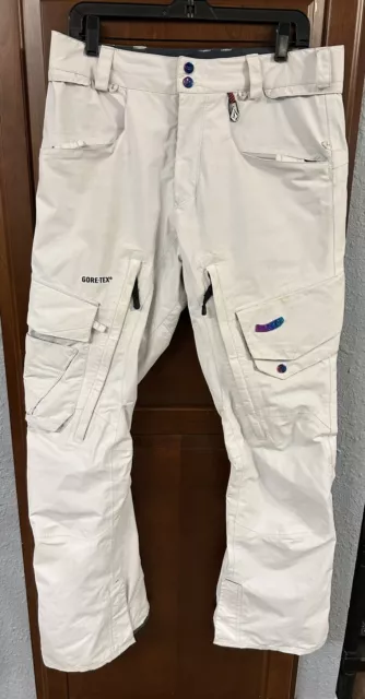 Volcom Gor-Tex insulated Recco  TDS snowboard snow pant women’s M white