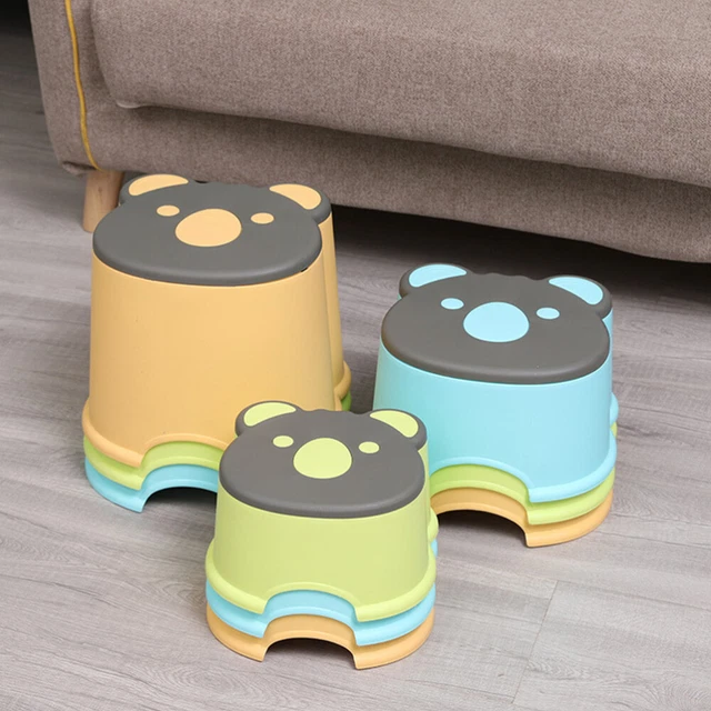 Tabouret Enfant Antidérapant - Design Moderne Et Coloré Pour Salle De Bain Ou Chaussures - Plastique PP