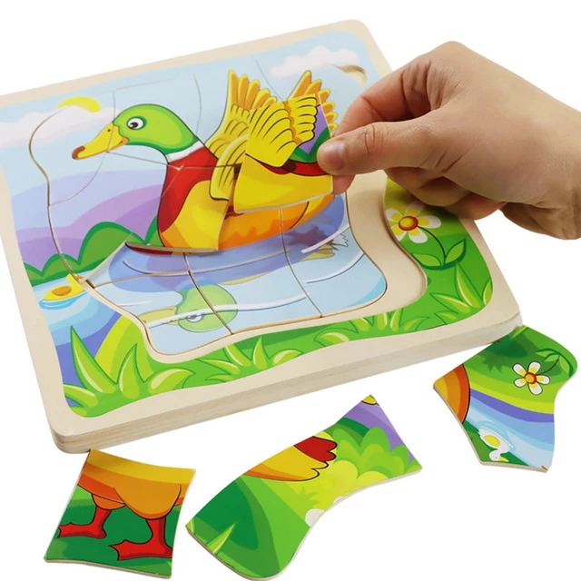 WOOD DUCK LIFE Cycle Puzzle Montessori Cartoon for Interaction gift £19
