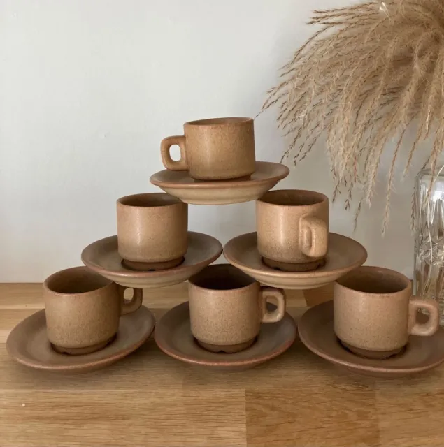 6 tasses à café en grès artisanal - Céramiques Nantaises