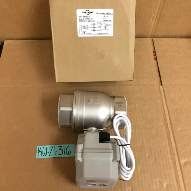 BOKYWOX 1 Pack NPT 2'' Motorized Valve CR202-AC110-230V (A150-T50-S2-B) NOS