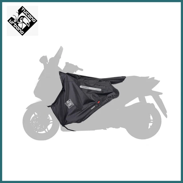 R019 Coprigambe Termoscud Tucano Urbano Per Moto Scooter Impermeabile Nero