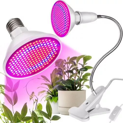 LED Pflanzenlampe E27 Wachstum Vollspektrum Pflanzenbeleuchtung Klemme Indoor