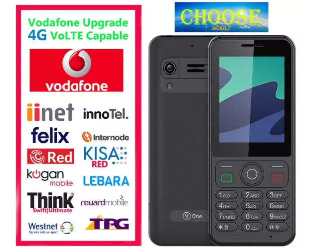 Vodafone Upgrade | Vodafone V One | 4G VoLTE 2.4" Bluetooth FM Camera Free Ship