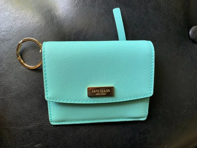 Kate Spade New York Women's Laurel Way Petty Aqua Leather ID Credit Card Wallet
