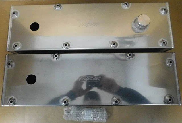Canton 65-311 Fabricated Aluminum Ford 351 C/M/400 Valve Covers, Tall, W/Hdw