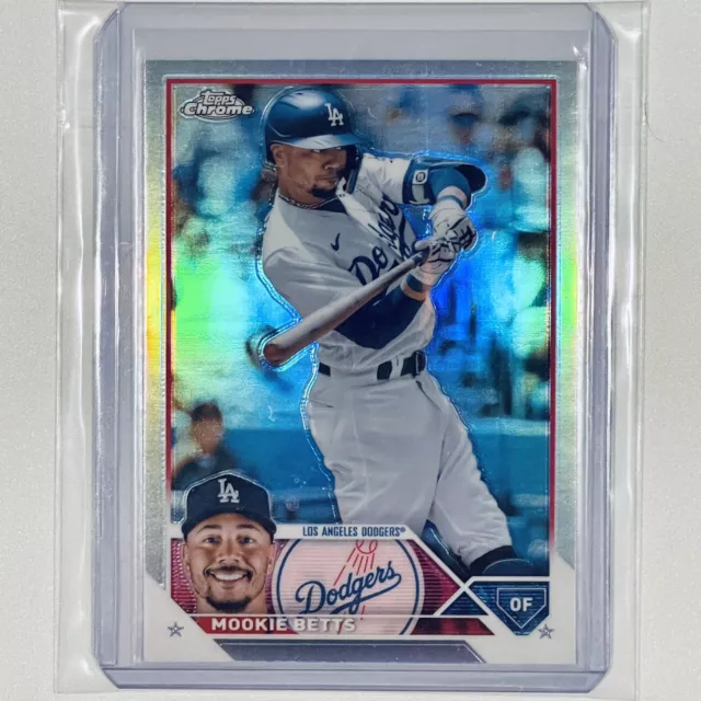 MOOKIE BETTS 2023 Topps réfracteur chrome 150 Dodgers de Los