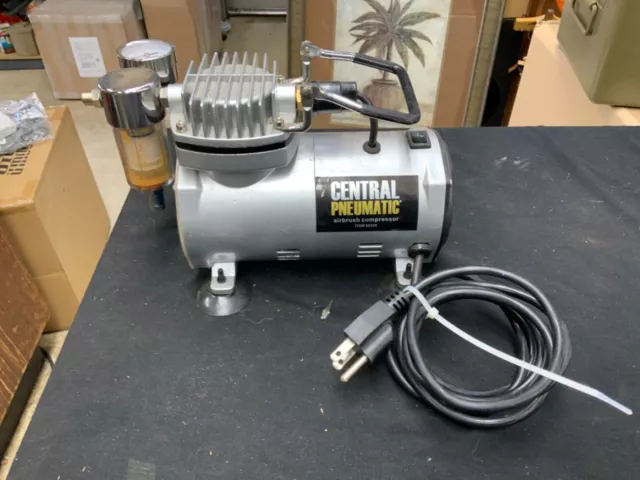 CENTRAL PNEUMATIC 1/5 HP 58 PSI Oil-Free Airbrush Compressor Kit