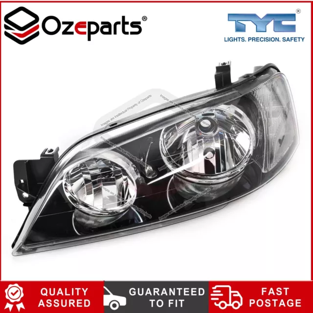 TYC LH LHS Left Head Light Lamp Black For Ford Falcon BA BF Series 1 XT 02~06