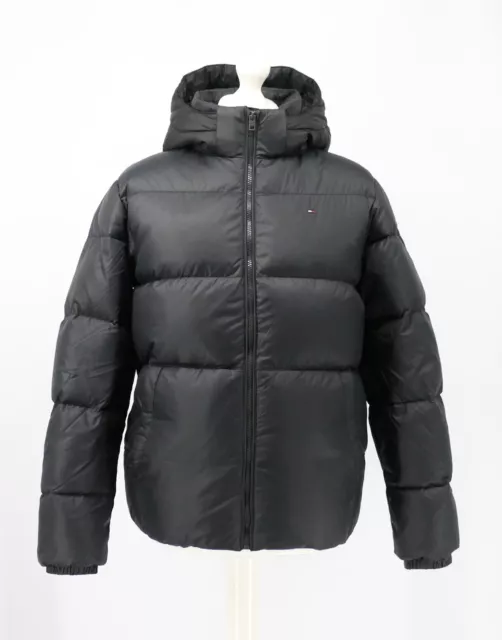 Tommy Hilfiger Essential Padded Mens S Boys 176 Black Puffer Jacket Rrp £130 Mc